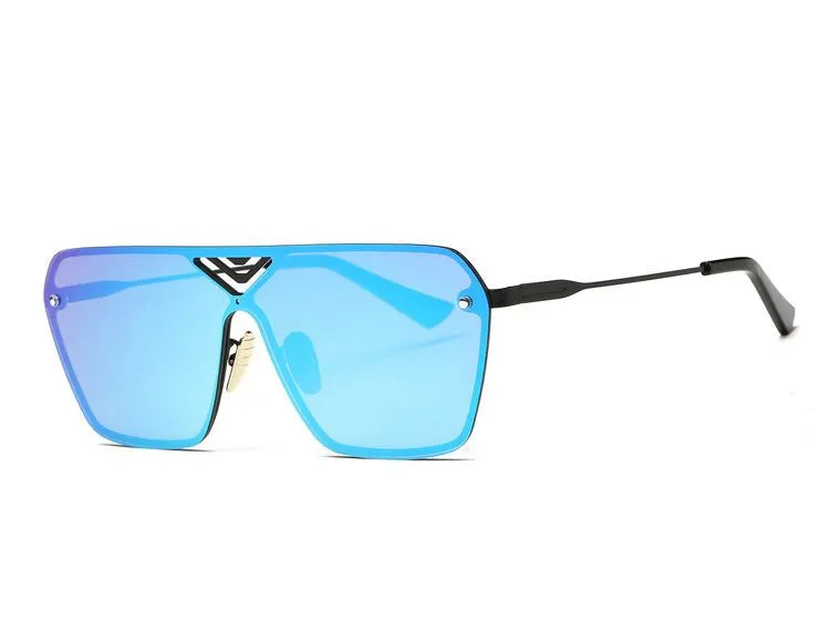 Men's Sunglasses Conjoined Spectacle Lens Rimless Alloy Frame Summer Style Sun Glasses Oculos De Sol UV400
