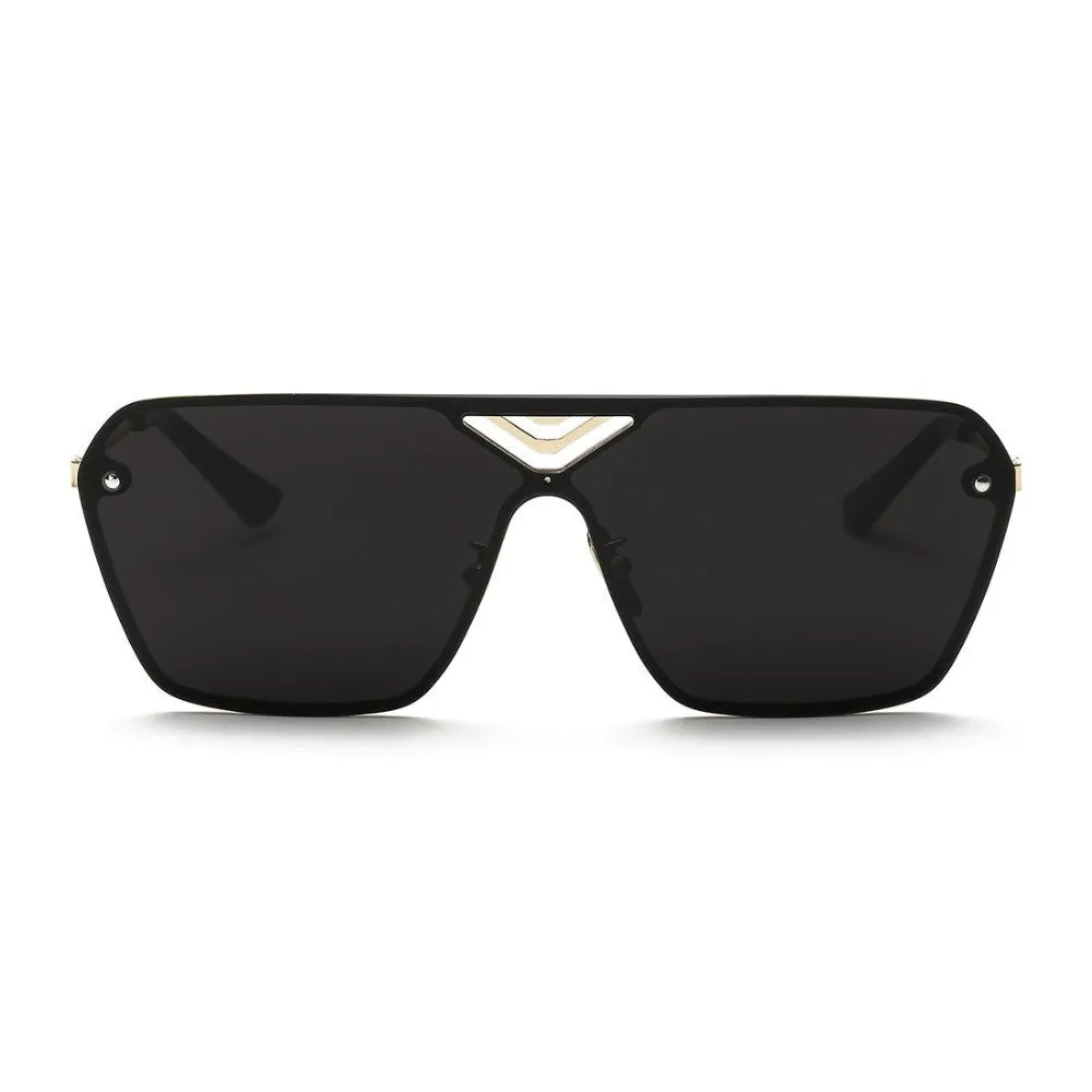 Men's Sunglasses Conjoined Spectacle Lens Rimless Alloy Frame Summer Style Sun Glasses Oculos De Sol UV400