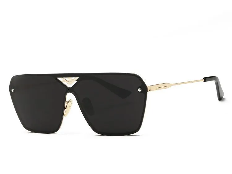 Men's Sunglasses Conjoined Spectacle Lens Rimless Alloy Frame Summer Style Sun Glasses Oculos De Sol UV400