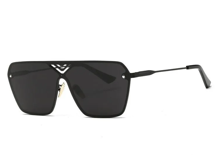 Men's Sunglasses Conjoined Spectacle Lens Rimless Alloy Frame Summer Style Sun Glasses Oculos De Sol UV400