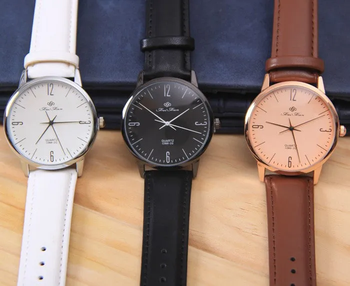 Men's watches Gentleman Wristwatch Fashion Women quartz watches Electronic New Men Casual watches