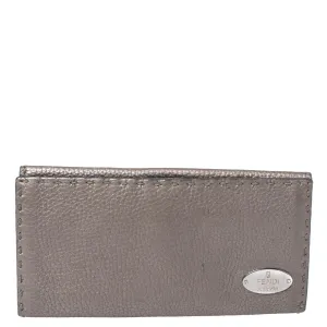 Metallic Selleria Leather Continental Wallet