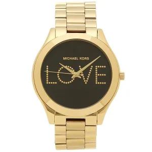 Michael Kors  MK3803 Black Yellow Gold Watch