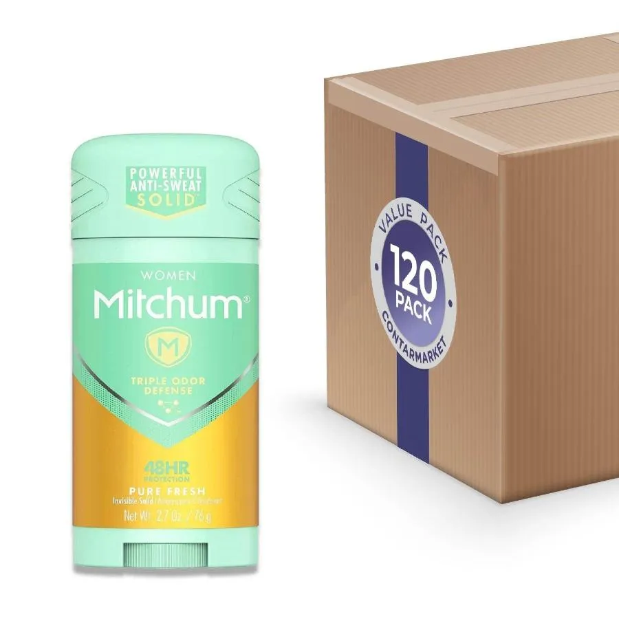 Mitchum - Triple Odor Defense Deodorant Women, Solid Pure Fresh -  2.7 oz - 120 Pack