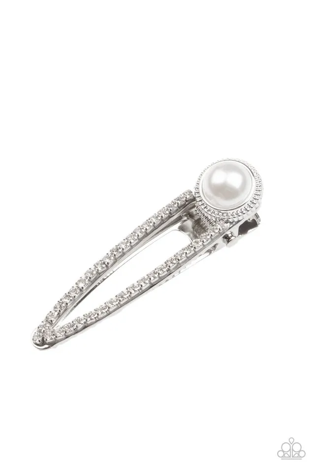 Paparazzi Hair Accessories ~ Expert in Elegance - White