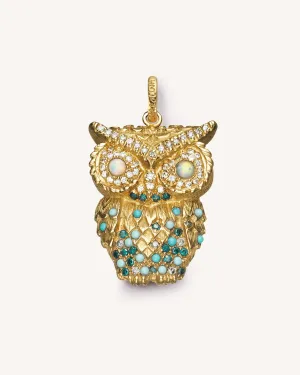 Pavé Gitane Owl Pendant