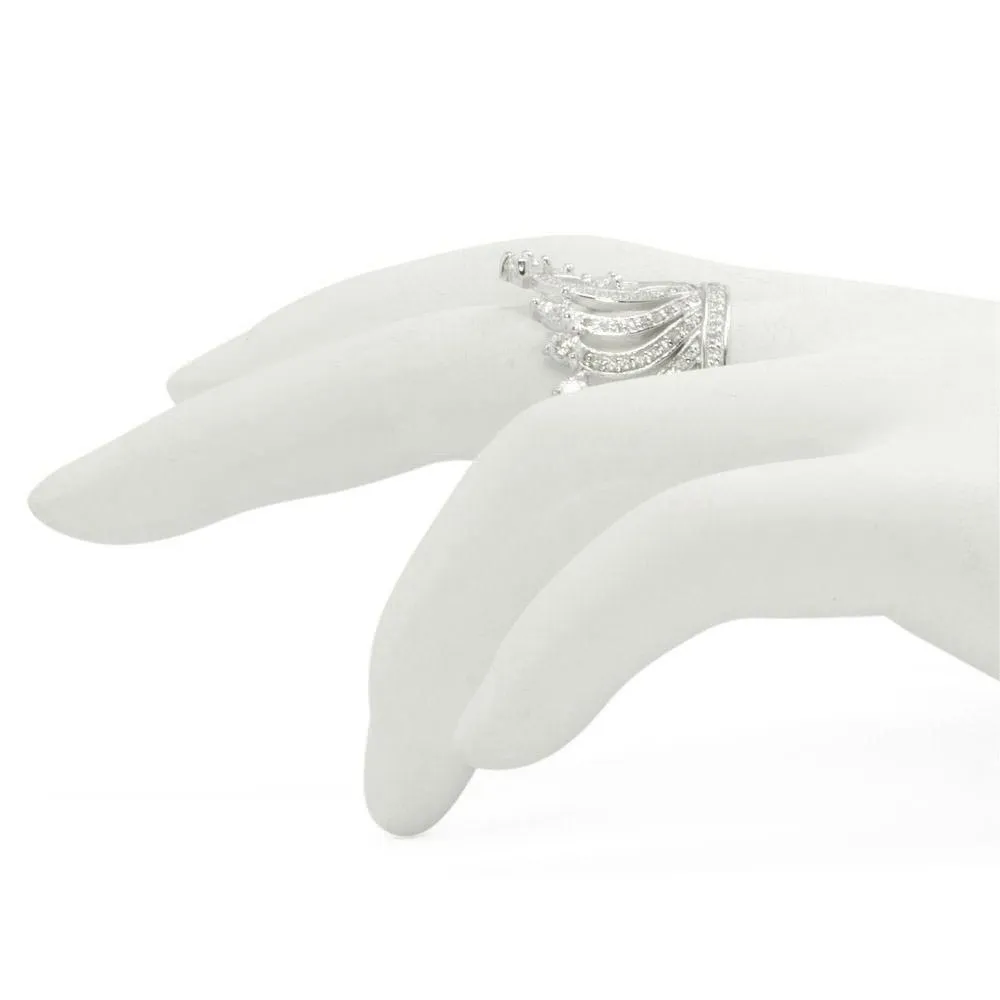 Queen's Crown Sterling Silver Women's Ring (Size 7)