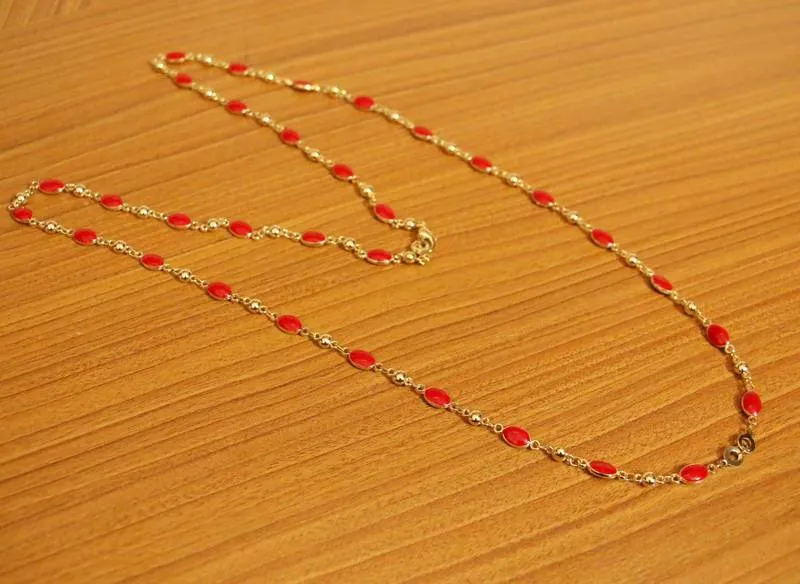 Red necklaces