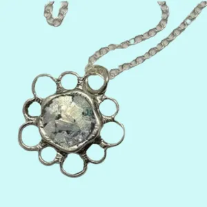 Roman glass jewelry necklace Israeli silver  jewelry
