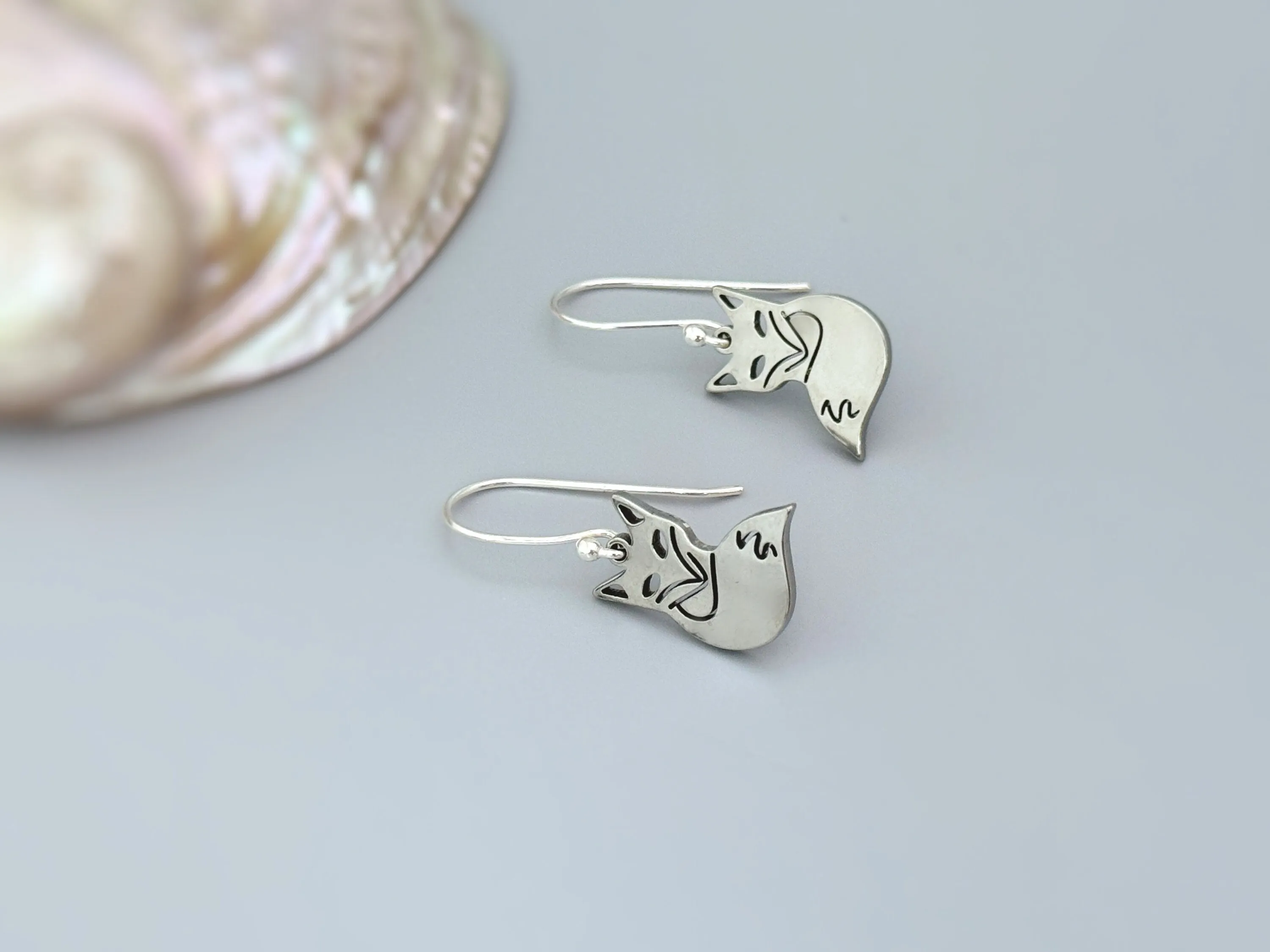 Silver Fox Earrings dangle