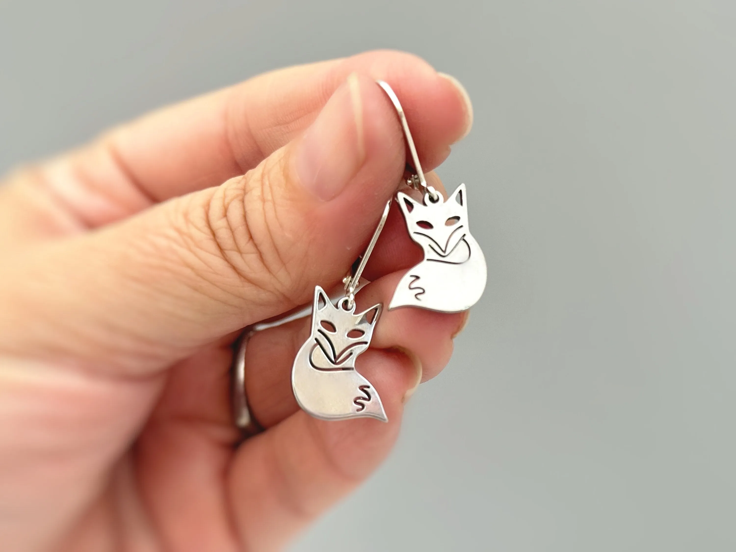 Silver Fox Earrings dangle