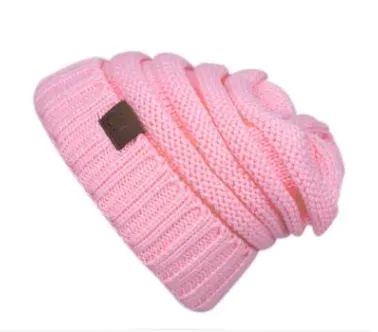 Solid Colour Knit Slouch Toque