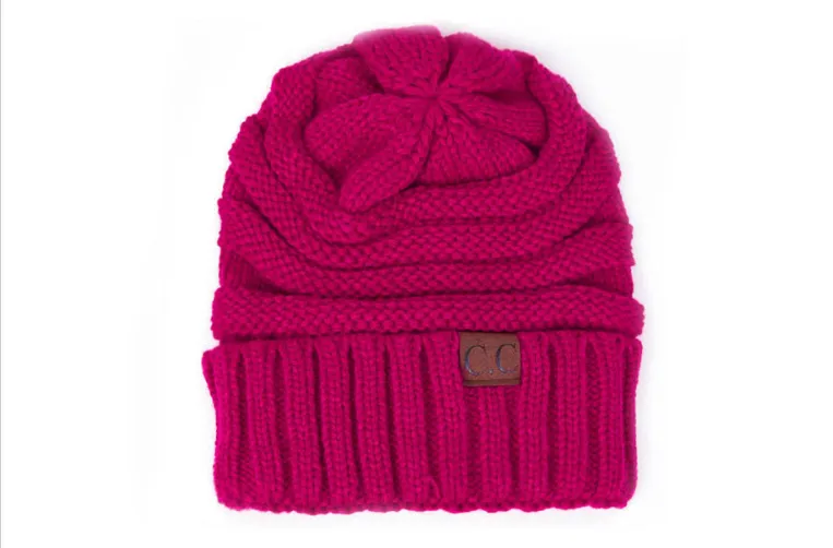 Solid Colour Knit Slouch Toque