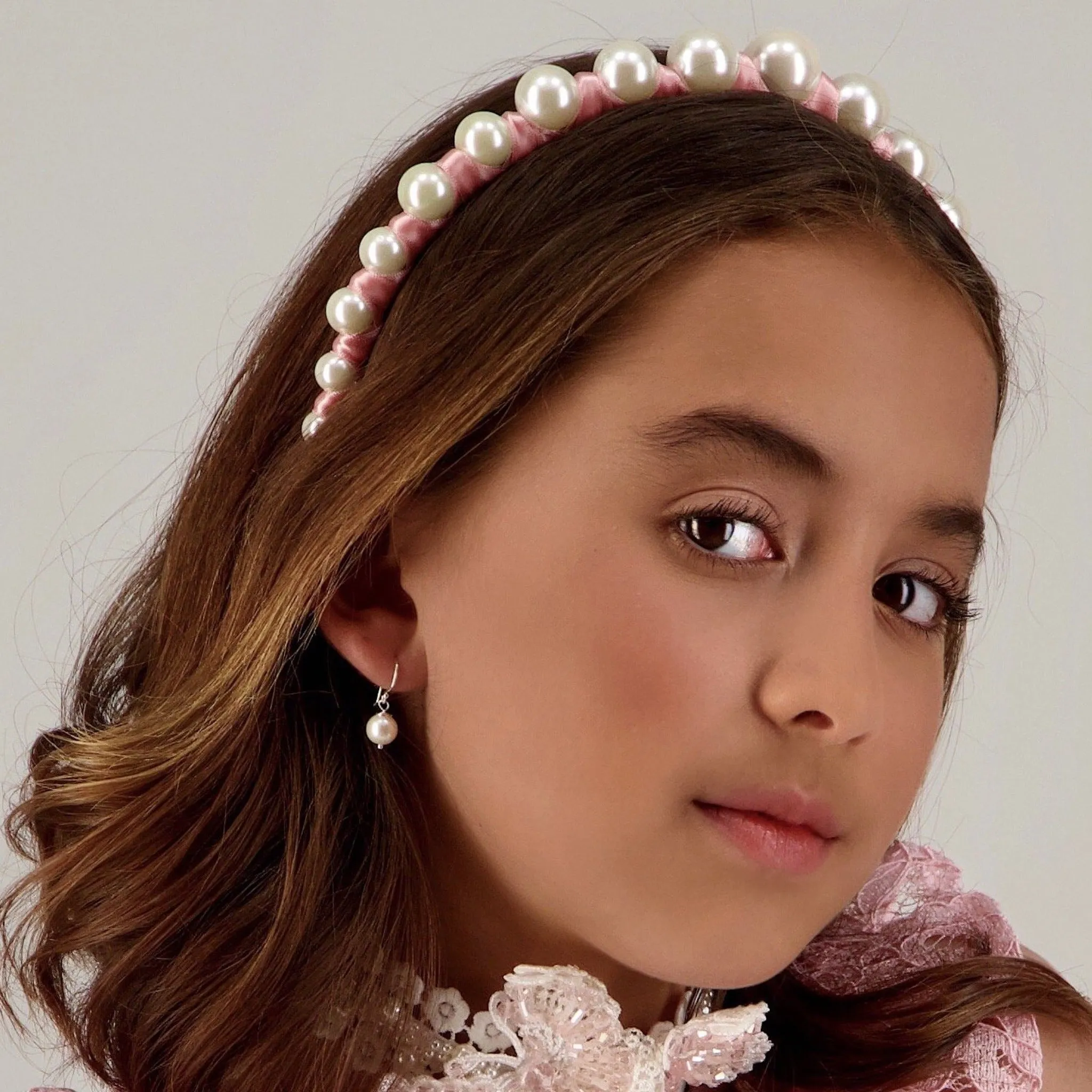 The Vida Pearl Girls Crown Headband