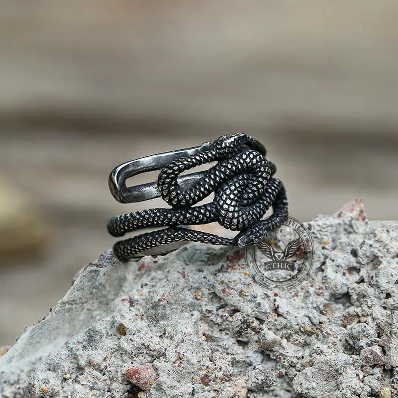 Twist Snake Stainless Steel Animal Ring