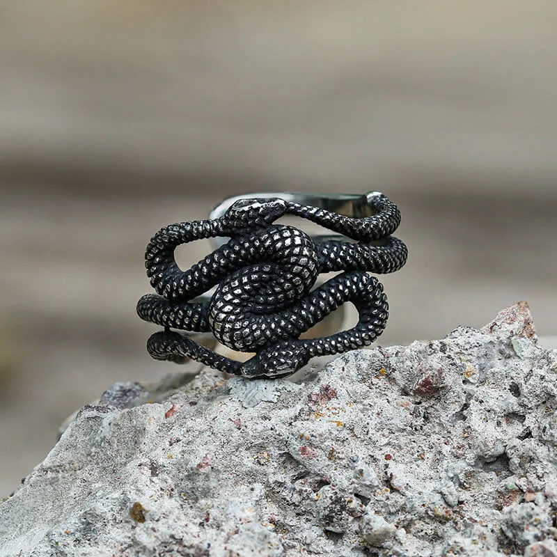 Twist Snake Stainless Steel Animal Ring