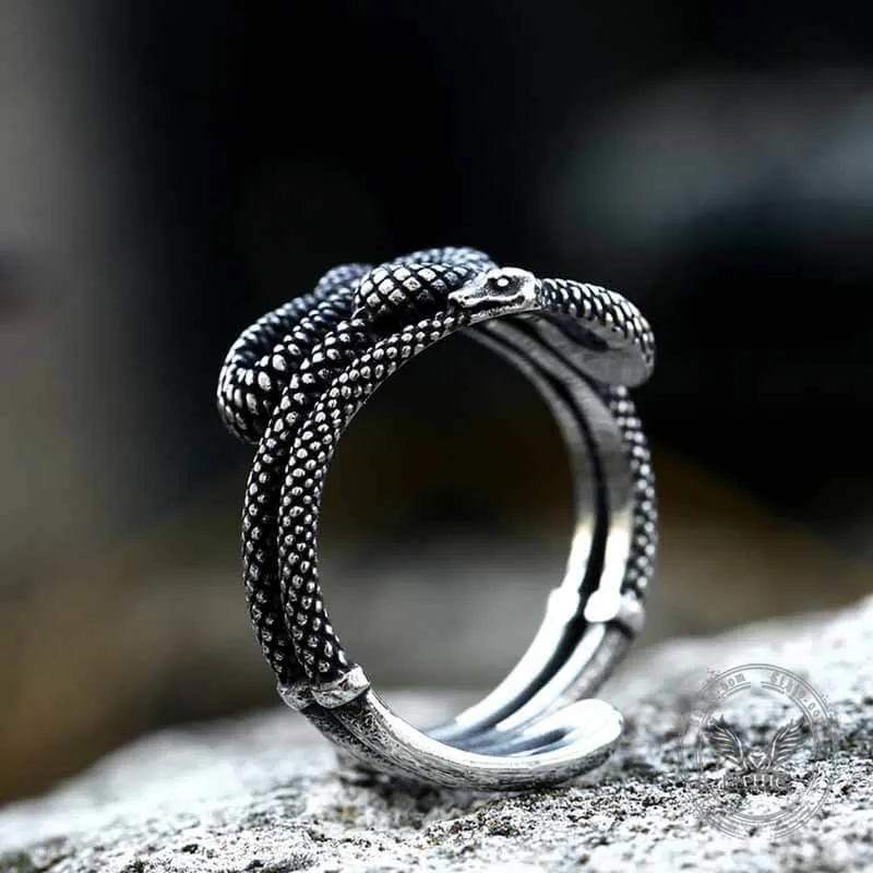 Twist Snake Stainless Steel Animal Ring