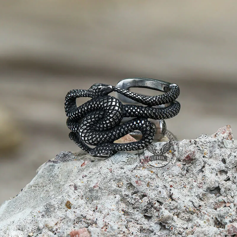 Twist Snake Stainless Steel Animal Ring
