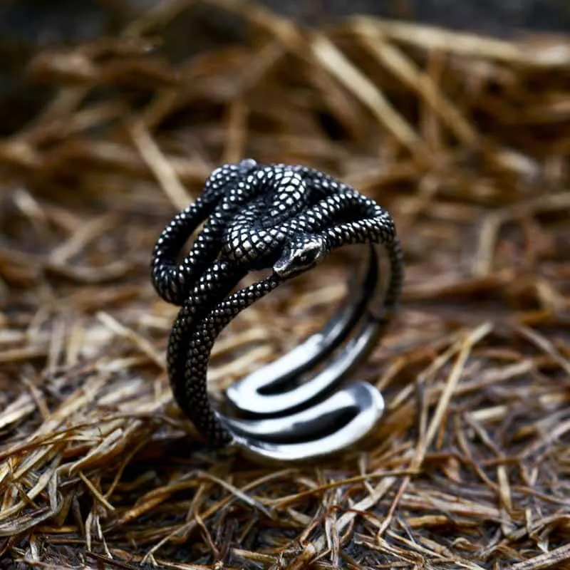 Twist Snake Stainless Steel Animal Ring