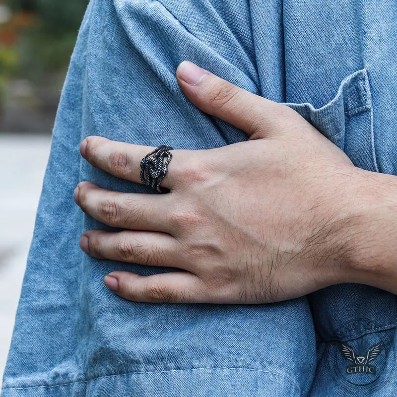 Twist Snake Stainless Steel Animal Ring