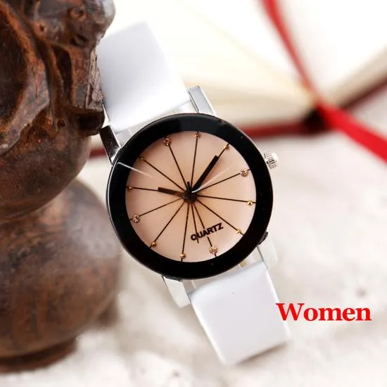 Unisex Quartz Relogio Masculinos Fashion Dial Round Case Watches