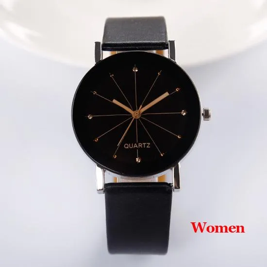 Unisex Quartz Relogio Masculinos Fashion Dial Round Case Watches