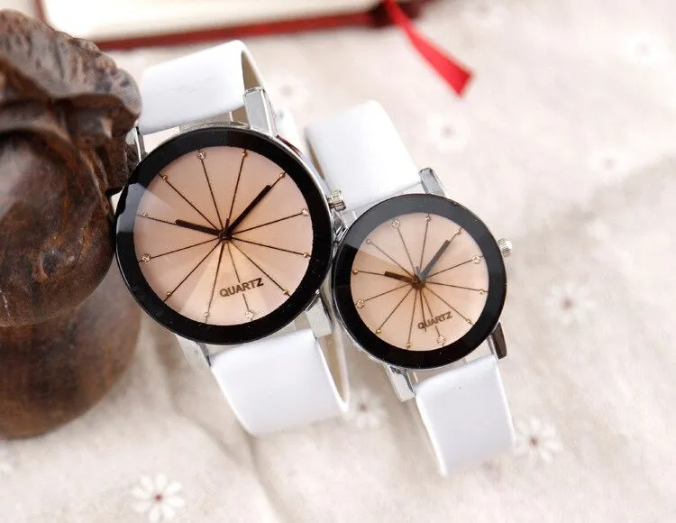Unisex Quartz Relogio Masculinos Fashion Dial Round Case Watches