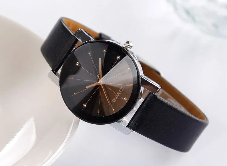 Unisex Quartz Relogio Masculinos Fashion Dial Round Case Watches