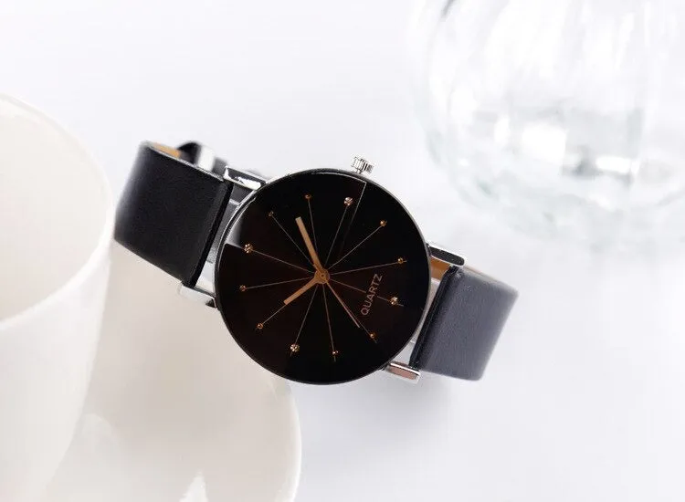 Unisex Quartz Relogio Masculinos Fashion Dial Round Case Watches