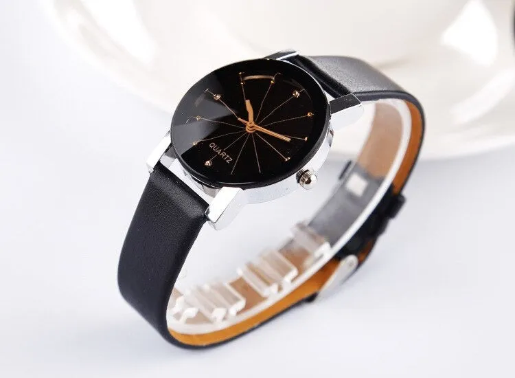Unisex Quartz Relogio Masculinos Fashion Dial Round Case Watches