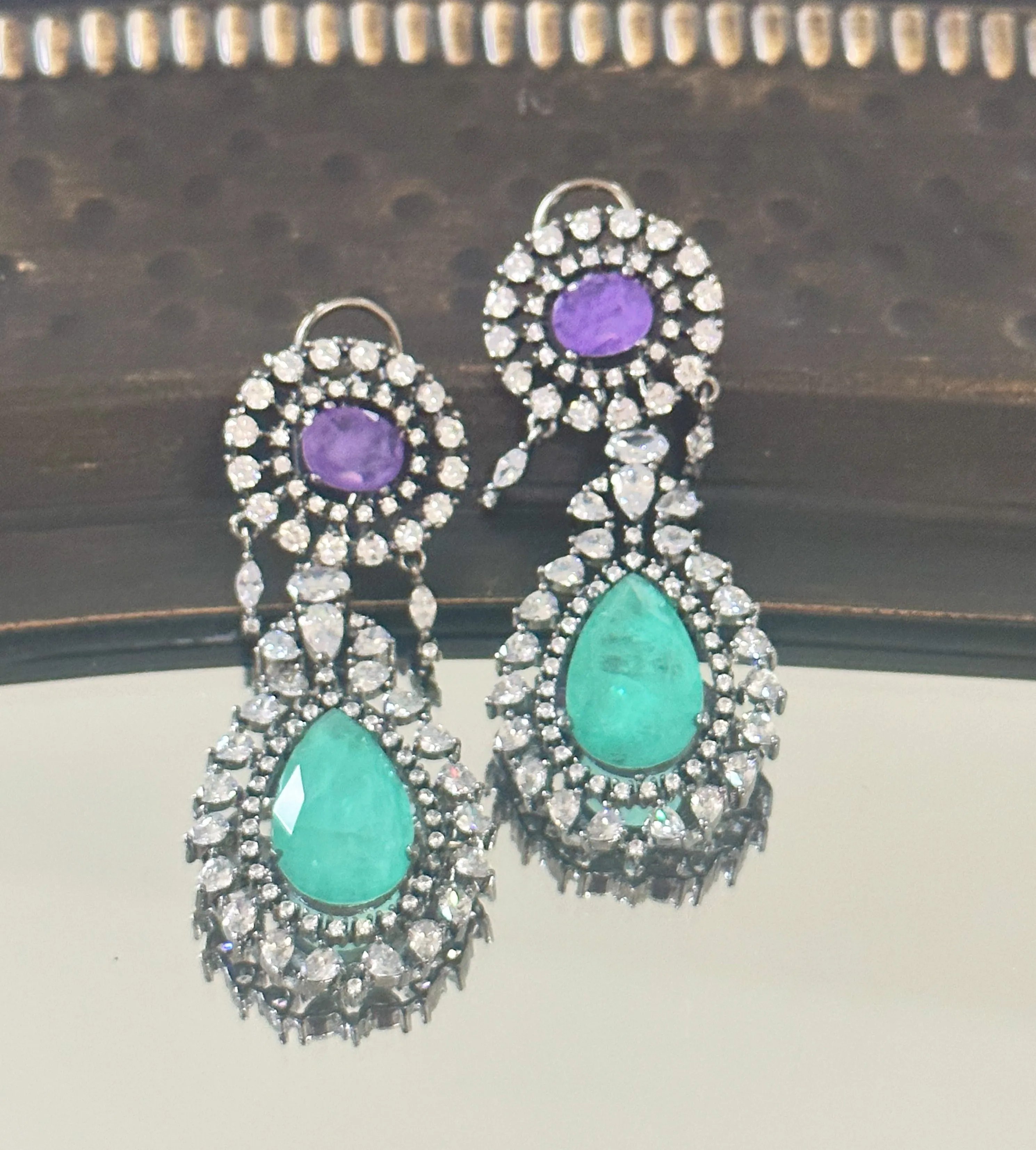 Vanya Antique Diamond Earrings