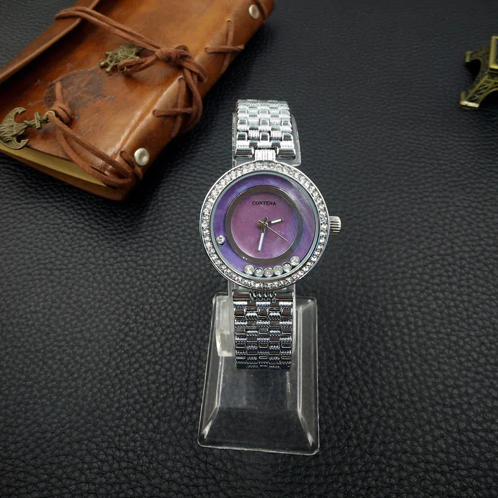 Women's Luxury Stainless Steel Quartz Strap Diamond Wristwatch