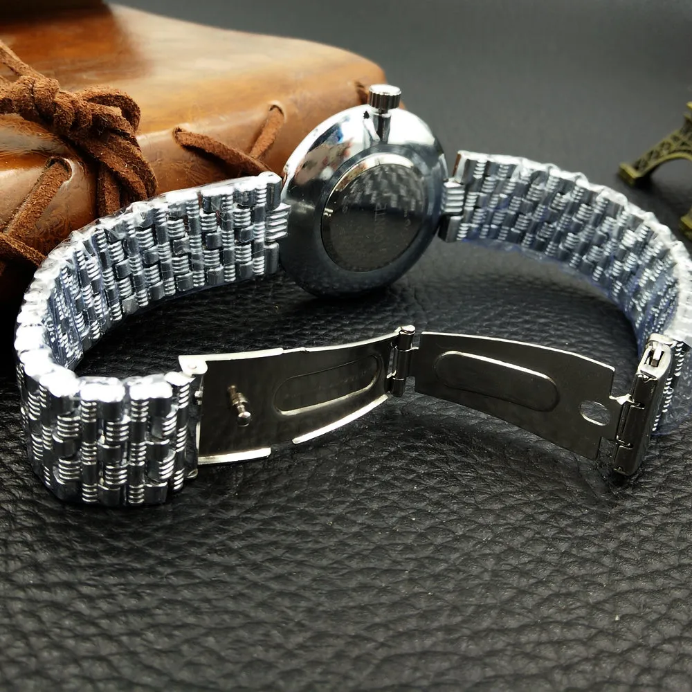 Women's Luxury Stainless Steel Quartz Strap Diamond Wristwatch