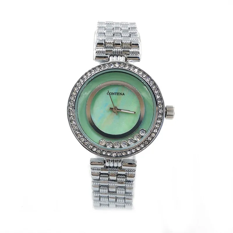Women's Luxury Stainless Steel Quartz Strap Diamond Wristwatch