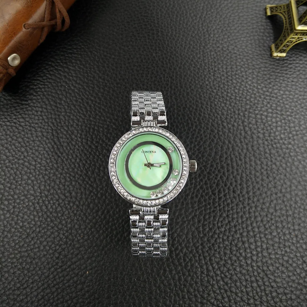 Women's Luxury Stainless Steel Quartz Strap Diamond Wristwatch