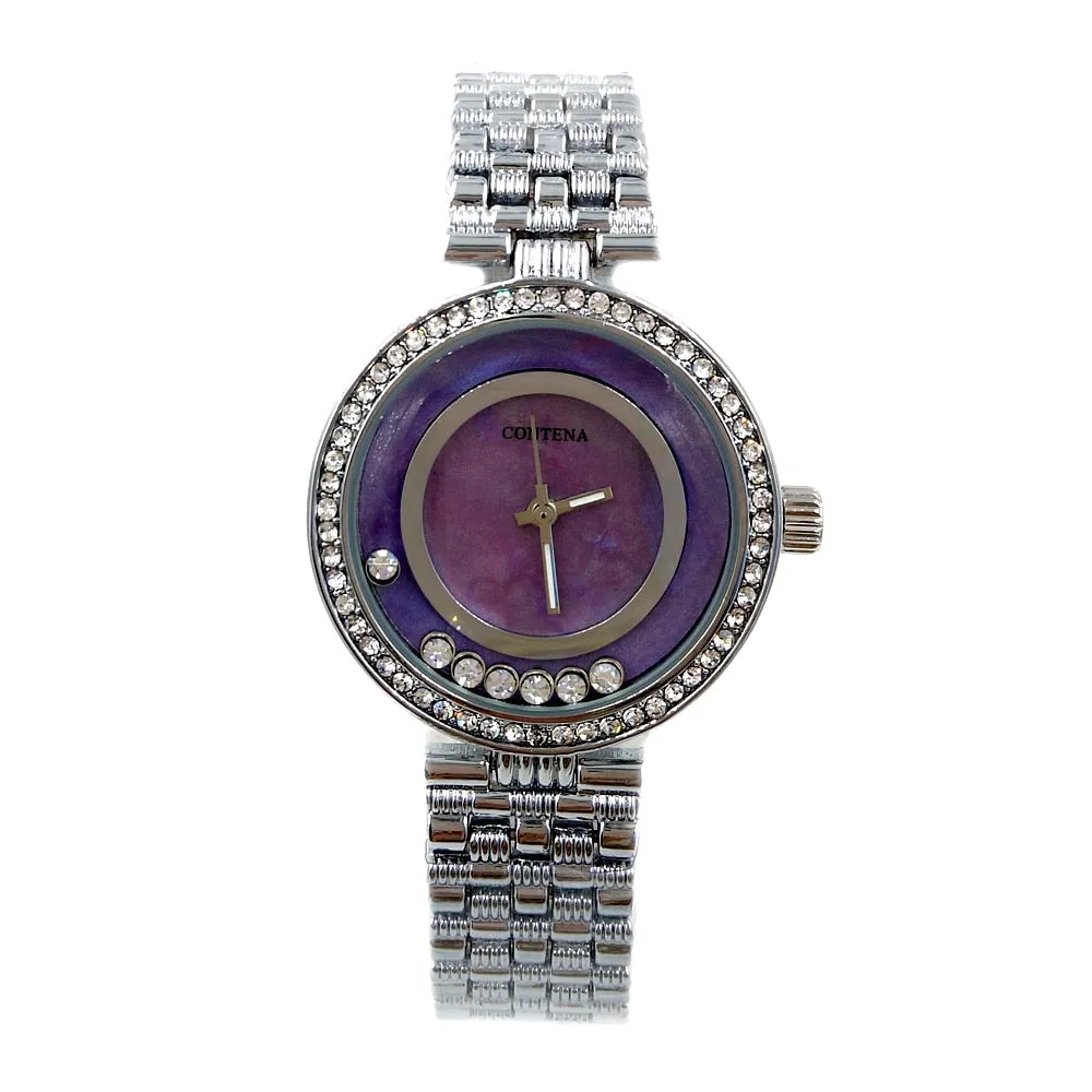 Women's Luxury Stainless Steel Quartz Strap Diamond Wristwatch
