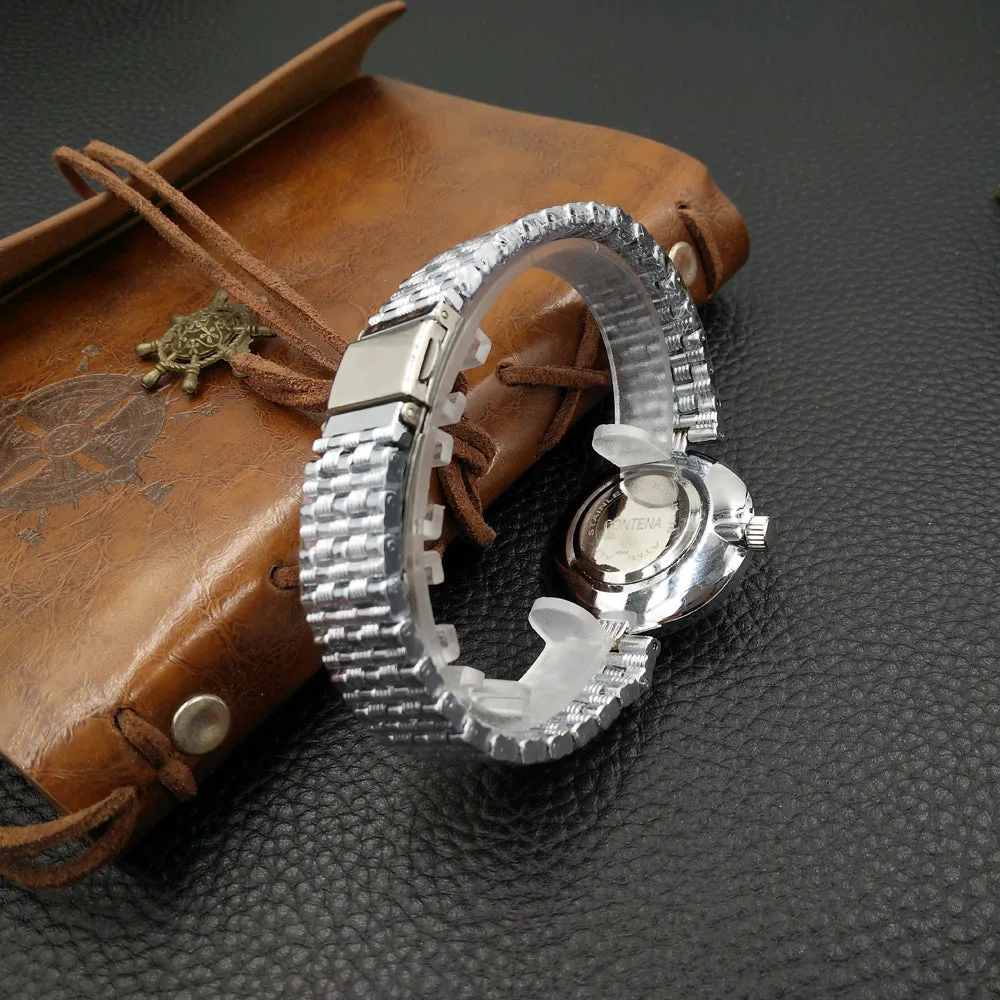 Women's Luxury Stainless Steel Quartz Strap Diamond Wristwatch