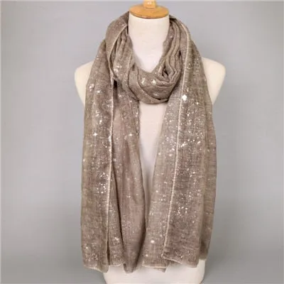 Women's Shimmer Viscose Shawl Scarf